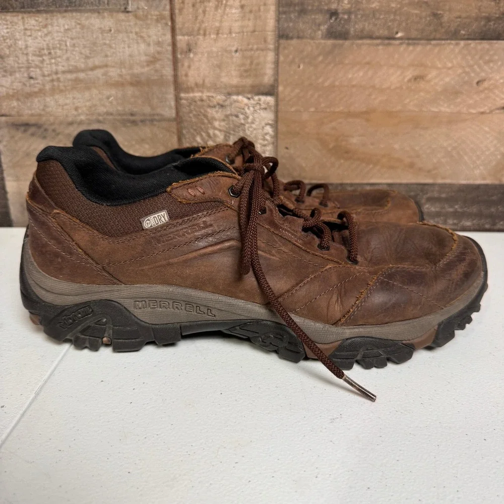 Merrell Hiking Shoes Mens 11.5 Brown Moab Adventure Lunar Leather J91825